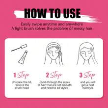 Cera para el cabello, barra de gel para el peinado, fácil de peinar, portátil sin enjuague, herramienta de peinado anti-encrespamiento y sin grasa apta para hombres, mujeres y niños