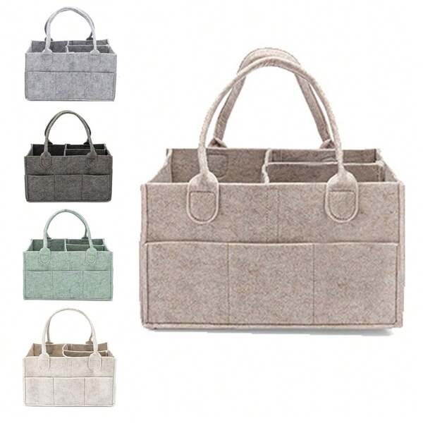 Kleine, dicke Filz-Wickeltasche, handgehaltene Mama-Tasche, handgehaltene Baby-Windel-Aufbewahrungstasche