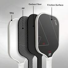 T700 Pickleball Paddle Carbon Fiber 16MM Pickleball Rackets Frosted Surface Ergonomic Grip Anti-Slip Sports Bat Game Supplies