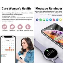 Smart Watch (Answer/Make Calls)SMS Reminder, Smart Watche With 1.32" AMOLED HD Full Screenhigh For Women Men, Women's Elegant Round Watch Built-In GPS, Fitness Tracker 50+ Sports Modes/Heart Rate/SpO2/Sleep Monitor/Women's Health/Step Counter/Compass/Custom Watch Face, IP68 Waterproof, Fashion Women Smartwatch For Android IOS Gifts For Women