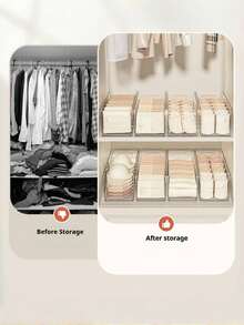 1/2/4 piezas Caja de almacenamiento multifuncional, organizador de armario, caja de almacenamiento de escritorio y cocina, organizador de cajones de gran capacidad para ropa interior, calcetines, maquillaje, condimentos, organización perfecta del hogar y regalo para fiestas