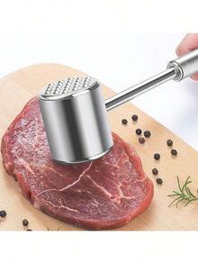 Martillo para carne suelta de acero inoxidable 304 Martillo para carne vacunoHerramieta para ablandar carne - Plateado - Ver 2