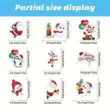 Christmas Wall Stickers Pack Cute Cartoon Aesthetic Vinyl Sticker Decals For Water Bottle, Laptop, Skateboard, Scrapbooking,