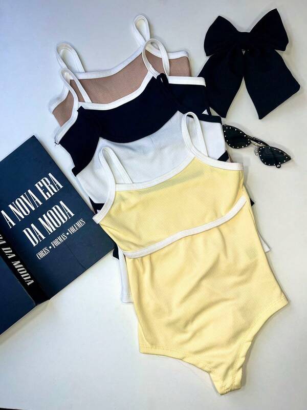 Pequeninos Kids - Body Infantil Feminino Canelado de Alça Roupa de Verão para Meninas