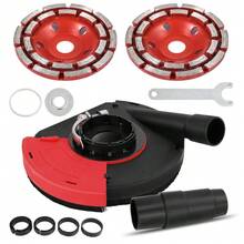 2x Diamantschleiftopf 125 Premium Estrich Beton + Absaughaube f. Winkelschleifer