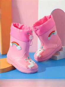 بوت المطر للأطفال، بوت كرتونية جميلة للأولاد والبنات في رياض الأطفال، بوت مقاومة للماء، بوت مطاطية من نوع تونغ تشونغدا