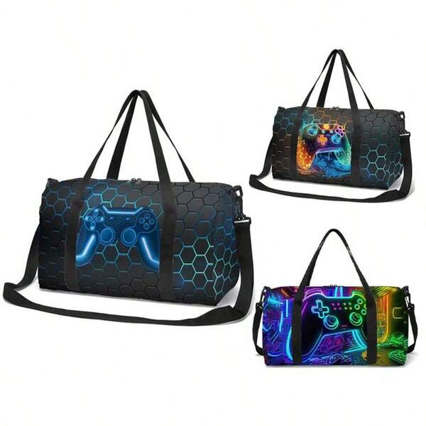 3D Printing Duffle Bag For GAMER Boys, Portable Large-Capacity Travel Bag, Suitable For Outdoors Exercise/Weekender/Gift
