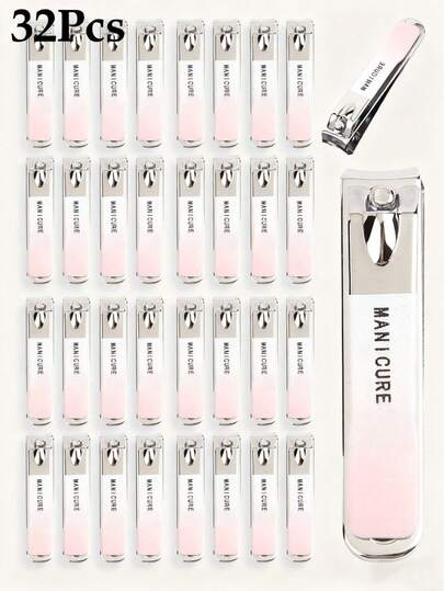 100-Packung/32-Packung/8-Packung/1-Packung klassischer Edelstahl Nagelknipser, silberner Fingernagel- & Zehennagel-Klipper-Set, scharfe Klingen, tragbares Schneide-Werkzeug für Nagelsalons & Heimgebrauch, Menge an Nagelknirschen, Großhandelsvertrieb