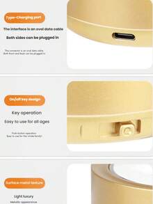 1/3/6 piezas Focos LED recargables por USB, luces de decoración para cuadros, lámparas de pared inalámbricas de metal con luces LED para cuadros, luces de hadas, lámparas de mesa, luces LED, luces nocturnas, lámparas de iluminación, luces de lectura, lámparas de pared regulables con toque, superficie pulida, adecuadas para decoración de pared, sala de estar, dormitorio, decoración navideña, también para galería, decoración de dormitorio, escalera, pasillo - Batería de polímero de litio de 1500mAh