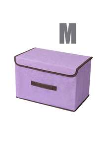 2pcs Desktop Storage Boxes, Fabric Finishing Boxes For Dormitory Clothes, Toys, Books, Snacks And Sundries, Linen Foldable Storage Containers, For Home Use - Multicolor - View 15
