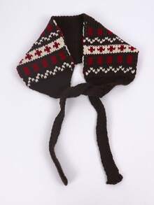 1 Stück Acryl Ohrenschützer, Damen Outdoor Ohrenwärmer, koreanische Mode vielseitig gestrickter Ohrenwärmer mit Zugband, faltbares & verstellbares Design für kleine Gesichter