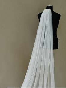 1 pièce Voile de mariée pur et transparent, longueur cheville, minimaliste et élégant - riz - Voir 3