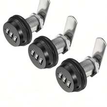 Candado de combinación de 3 dígitos de aleación de zinc - Acabado cepillado, de contraseña mecánica para gabinetes, buzones y puertas