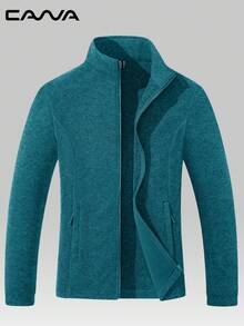 Cavva Women's Full Zip Fleece Jacket Lightweight Breathable Winter Warm Coats With 2 Zipper Pockets Hiking Camping Fishing Jogging,Skiing - Teal Blue - View 5