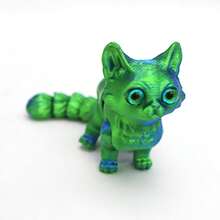 1 件 3D 打印铰链卡通猫雕像，塑料接头可扩展创意桌面装饰，适合卧室、室内使用，无需电源，万圣节/圣诞节眼睛风格随机