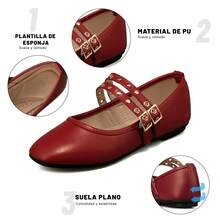 WEIDE Women Flats - Red - View 7