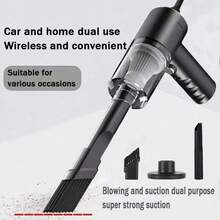Cordless Vacuum Cleaner Small - Desktop Dust And Debris Remover - Computer Cleaning Kit Car Vacuum Cleaner Super Powerful Large Suction Car Multi-Scene Use Mini Handheld Multi-Function Portable High-Power Cordless Vacuum Cleaner For Car And Home, Dual Batteries, Handheld Portable Design, Used To Clean Car/Office/Home/Computer/Decoration - màu đen - Xem 11