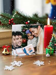 3D Acrylic Custom Photo Gift, Customized UV Photo Print Block Square, Gifts For Family And Friends Gift With Your Own Photo, Wedding Gift, Christmas Decorations,Room Decor,Fall Decor,Home Decor,Fall Decorations For Home,Christmas Decor Home,Wedding,Christmas