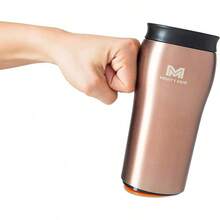 Taza poderosa |   La taza Untippable |   Se agarra cuando golpea, levanta para sorbos |   Vaso aislado de acero inoxidable |   Apto para portavasos |   Regalos para mujeres y hombres, a prueba de fugas, 6 horas - Oro rosa - Ver 7