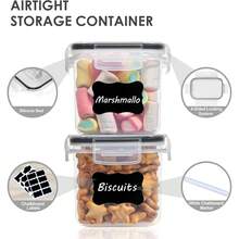 THELIFE Juego de 9 recipientes herméticos para almacenamiento de alimentos, transparentes - Negro - Ver 4