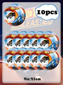 圣诞节、万圣节、感恩节和生日派对装饰套装、风火轮一次性桌布、纸盘、纸杯、纸巾、桌布和横幅、风火轮主题派对用品、派对装饰用品。 - 彩色 - 查看 17