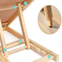 Rampa ajustable para mascotas, escalera plegable antideslizante para subir perros, rampa auxiliar para sofá cama para mascotas con reposapiés de madera - Color de la veta de la madera - Ver 7
