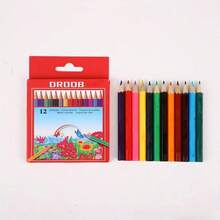 12 lápices de colores surtidos para pintar y hacer garabatos, adecuados para volver a la escuela, Navidad, uso profesional del arte, regalo para amigos con artículos de papelería a juego