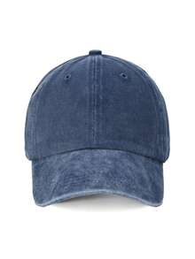 1pc Vintage Solid Color Baseball Cap, Sun-Shading Breathable, Fashion Versatile, Unisex Design Suitable For Travel, Outdoor Activities - Baby Blue - View 8