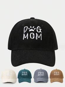 1pc Outdoor "Dog Mom" Embroidered Washed Baseball Cap, Adjustable Casual Sun Hat Suitable For Spring/Autumn, Travel, Unisex, Y2K Style - Washed Baseball Cap - View 11