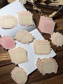 30pcs/Box Vintage Minimalist Boxed Embossed Decorative Paper, Scrapbooking Supplies, Specialty Paper, Thick Cardstock, Artistic Embossed Diary & Journal Craft Material, DIY Background - Multicolor - View 5