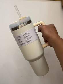 40Oz H2.0 Tumbler With Handle, Double Walled Vacuum Insulated Stainless Steel Water Bottle Premium Summer Drinkware Portable Handy Flask Travel Mug Iced Coffee Cup For Outdoor Camping, Hiking, Driving, Travel, Perfect Gift Idea