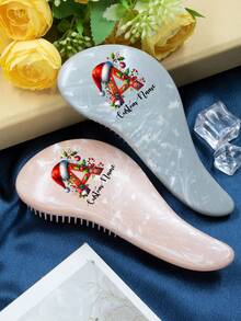 LICVIC مشط مخصص الاسم، فرشاة شعر بنسيج رخامي مخصصة، هدايا عيد الميلاد المخصصة، فرشاة فك التشابك المخصصة، أبجدية عيد الميلاد، اكسسوارات الزفاف، لوازم العودة إلى المدرسة، هدايا عيد الميلاد، الضروريات السفرية، الديكور، الذكرى السنوية، البنات، الطالب، الأم، الزوجان، غرفة النوم، الحمام، العائلة