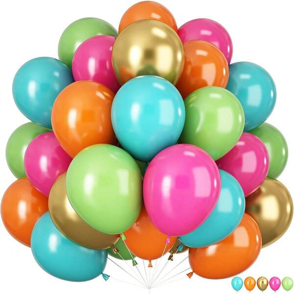30/50 Stücke Tropischer Ballon Set, 10 Zoll Latex Ballons geeignet für Geburtstag, Geschenk, Tropische Aloha Party, Pool Party, Silvester Party Dekoration