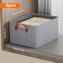 2-Pack Caja De Almacenamiento Plegable Con Marco De Metal, Caja De Almacenamiento De Tela Para El juego, Caja De Almacenamiento De Ropa, Caja De Gran Capacidad, organizador Que Ahorra Espacio Para Armario/Armario/Dormitorio, Almacenamiento De La Cama - A2-2 - Ver 11