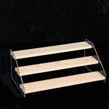 Holz Gewürzregal Organizer, Holz Schreibtisch Aufbewahrungsregal für mehrere Flaschen, Küchen Gewürzständer, Schmuck/Kosmetik/Figuren Ausstellungsregal