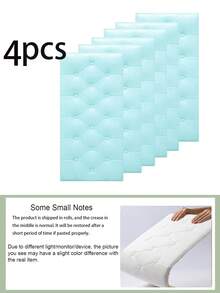 3D立体压纹自粘XPE泡沫墙纸，防水防潮仿皮纹理，床头防撞软垫墙贴，可重复使用和裁剪，适用于卧室和客厅墙面装饰，隔音加厚墙面 - 彩色 - 查看 11