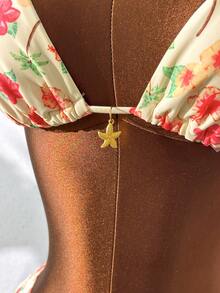 Áo bikini croptop in họa tiết hoa cúc dành cho nữ, đồ bơi gợi cảm, trang phục đi biển dễ thương, đồ dự tiệc, đồ nghỉ mát mùa hè. - Nhiều màu - Xem 8