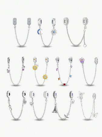 1 pieza Cadena de hueca con diseño de sol y luna a la moda, apta para pulseras y brazaletes de mujer, para hacer joyas DIY y combinar con atuendos diarios, decoración de joyas para niñas