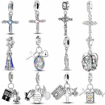 Religious Collection จี้รูปนางฟ้าแม่พระเยซูคริสต์ DIY เครื่องประดับสร้อยข้อมือผู้หญิง, ของขวัญเครื่องประดับทางศาสนาสำหรับเธอ