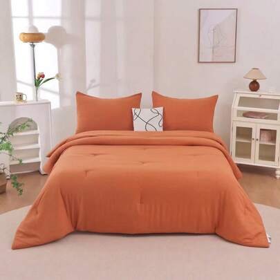 Ultra-Soft Washed Bedding Comforter Sets Twin XL To Full Queen Cal King Sized Bed, All Seasons Use Light Weight With Warm Fluffy Washable Polyester Cotton Blend Microfiber, Alternative Bed Down Comforter & Pillow Sham Olive Green White Grey Burnt Orange Sage Green Beige Khaki Pink Black Color