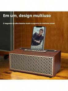 ONEX Retro Vintage Radio Portable Bluetooth Speaker With FM Radio And Phone Holder - Vàng - Xem 2