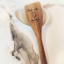 Personalised Wooden Spoon, Cooking, Chef, Award, Design Text Or Logo Engraved On The Handle And Head, Laser Engraved 30cm Length