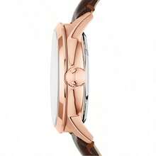 Fossil Herren Townsman Automatik Skelett Uhr Me3078, weißes Zifferblatt, brauner Lederarmband, Cut-Out Design, modisch und schlicht, dezent und maskulin, lässiger und vielseitiger Stil, geeignet für den täglichen Gebrauch, als Geschenk, Vatertag, für Ehemann, Jahrestags-Geschenk.