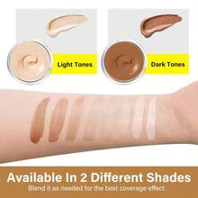 Tattoo Cover Up, 2 Colors, Waterproof & Sweatproof Tattoo Cover Up Makeup, Suitable For Vitiligo, Dark Spots, Scars - 2 Colors - View 4
