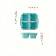 1pc 4-Compartment Snack Container, Reusable Meal Prep Container With 4 Dividers, Bento Lunch Box, Divided Meal Tray, Picnic Camping Food Container, Suitable For School, Cafeteria, Back To School, Home Kitchen For Teens