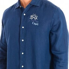 La Martina Men's Long-Sleeved Shirt TMC311-TL319 - 24/48 Hour Delivery To The Peninsula And The Balearic Islands - Navy Blue - View 2