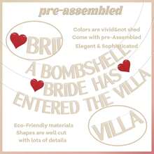 A Bombshell Bride Has Entered The Villa Banner, Bombshell Villa Bridesmaid Party Dr, Love Island Bach Weekend Dr, Love Themed Island Bachelorette Party Drations Champagne Gold - quả mơ - Xem 3