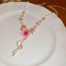 Andkiss 1pc Spring/Summer Sweet Resin Flower Pendant Necklace