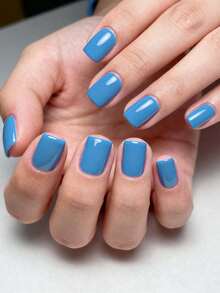 720 Pcs/Set Short Almond Shape French Nail Art Tips With Gradient Nude & Milky White Colors Press On Nails, Fake Nails With 1pc Nail Buffing Block And 1pc Jelly Gel Short Nails Nail Supplies - Multicolor - View 6