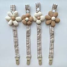 1 件格子布花与熊奶嘴夹，婴儿奶嘴牵引绳 - 布藝奶嘴鏈按扣款 - 查看 8